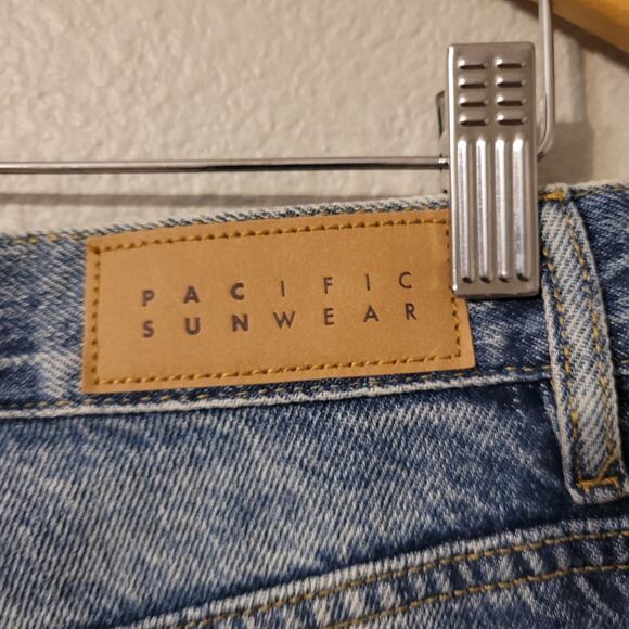 Pacsun High Waist Slim Straight Dad Jeans Womens 29 Button Fly Medium Wash - Picture 6 of 11